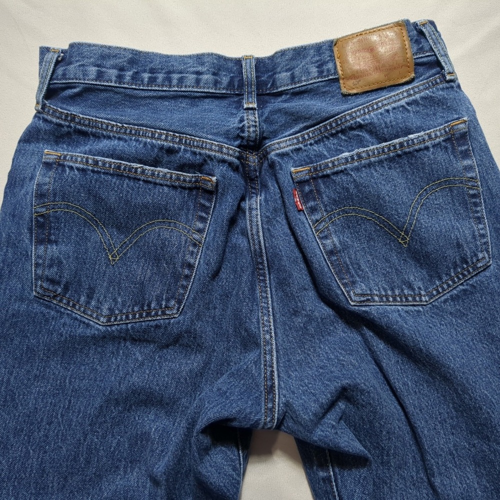 Levis Premium 501‎ Original Fit Mens W31 L32 Denim Blue Jeans - Picture 2 of 14